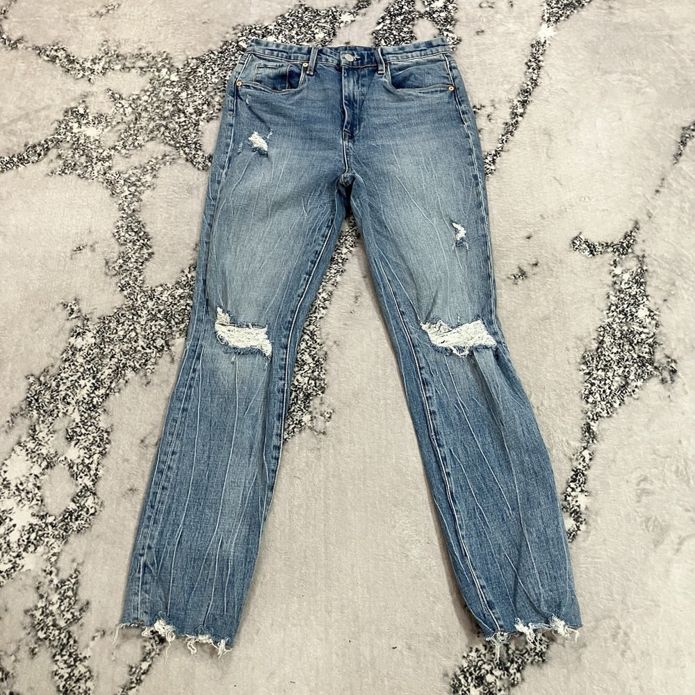 BLANKNYC The Lafayette High Rise Wide Flare Jeans Women's Size 28 Blue Denim